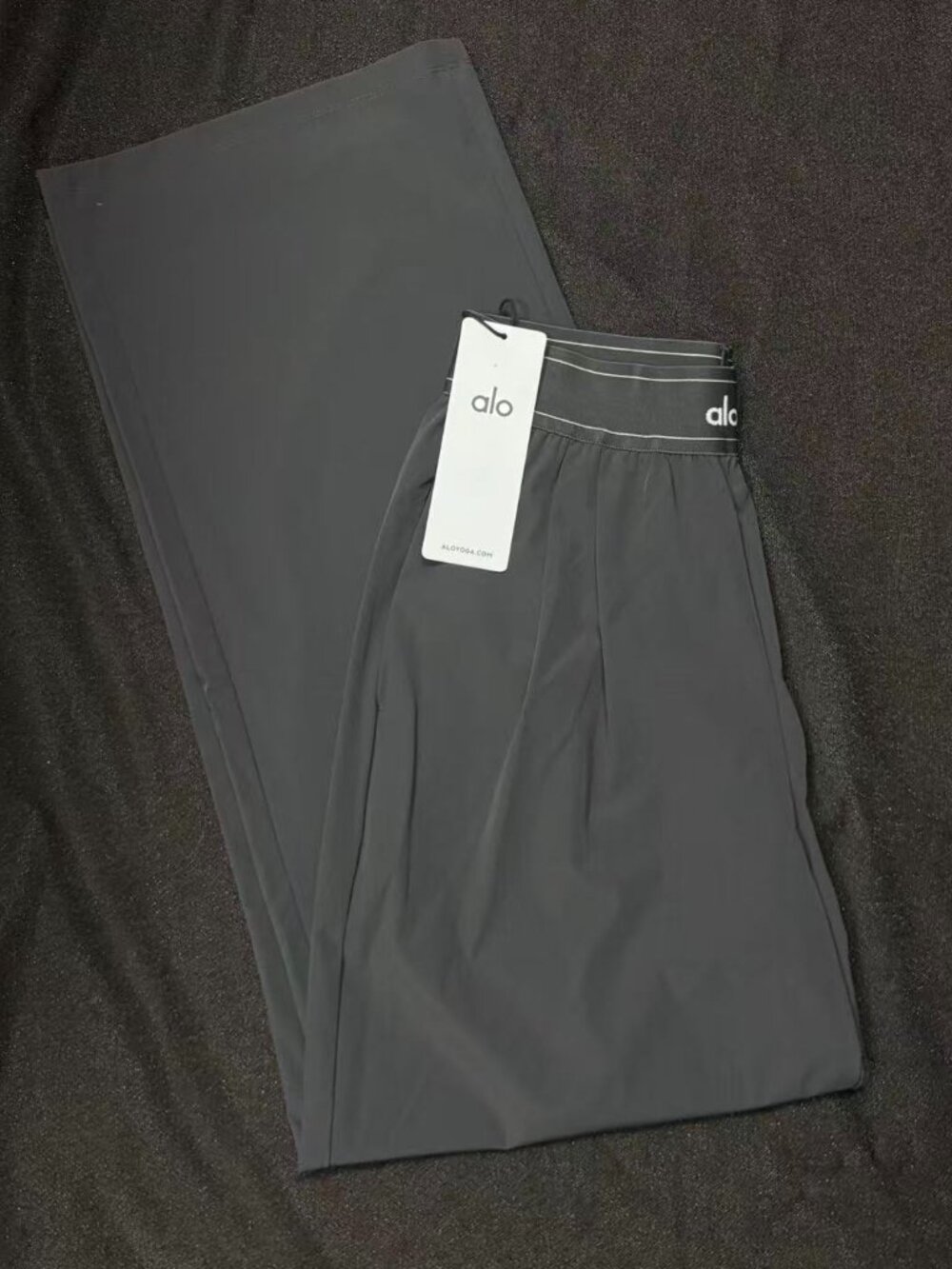 Regular Alo Yoga Dark Grey Suit Up Trouser 30 inch Inner Seam Length - Picture 6 of 8